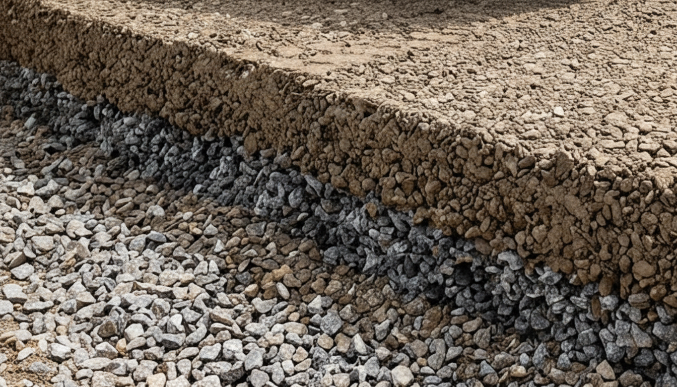 Professional base preparation for commercial paving project in Columbus, Wisconsin