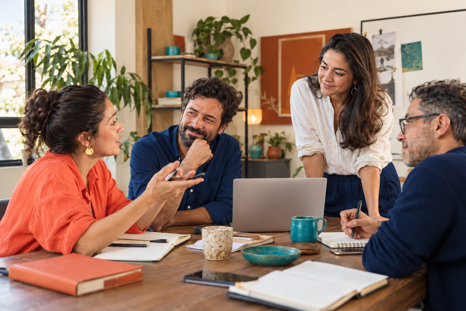 Grupo de profesionales intercambiando ideas durante un taller