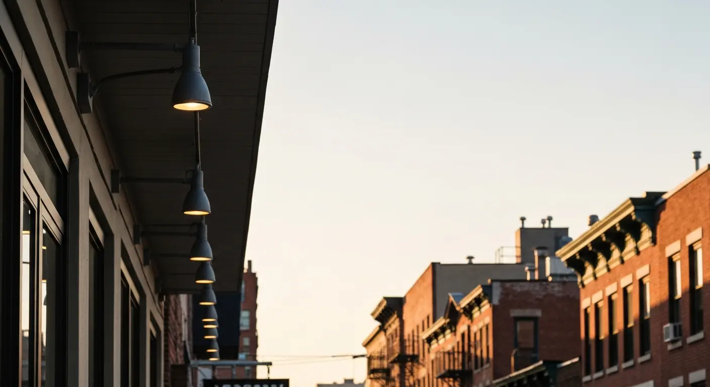 Commercial lighting installation