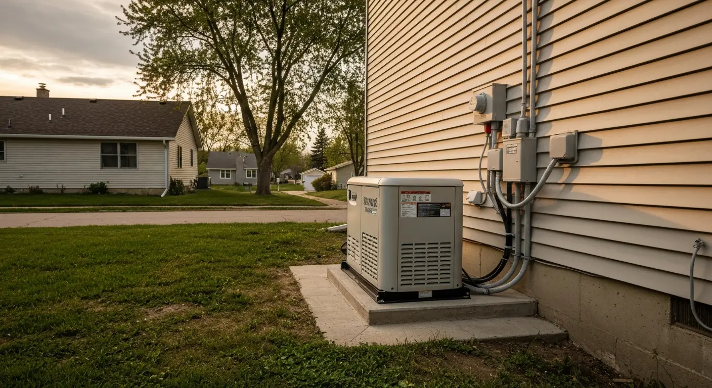 Generator and equipment installation