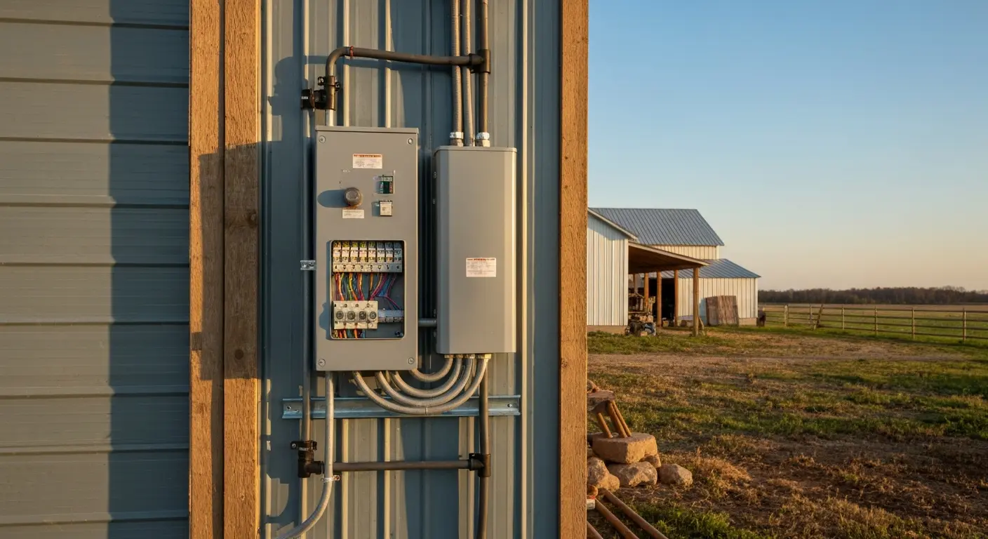 Farm electrical service and equipment wiring