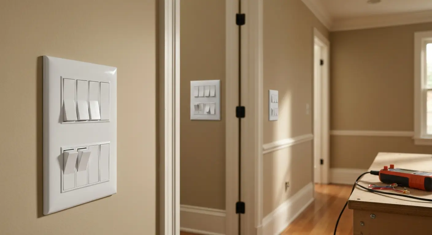 Light switch installation