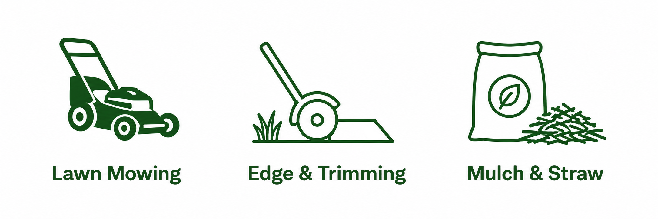 Lawn mowing, edging, trimming, mulch and pine straw services