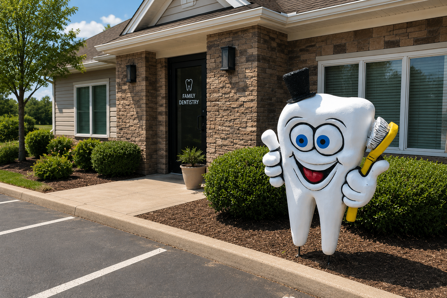 Original static tooth mascot