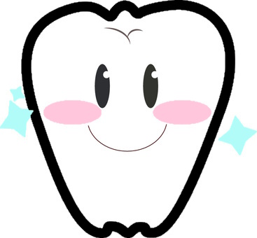 Simple tooth clip-art used as the starting point for a new mascot brand
