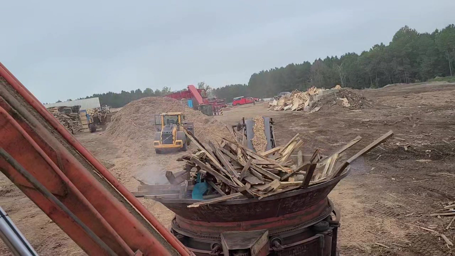 Wood grinding and debris processing project