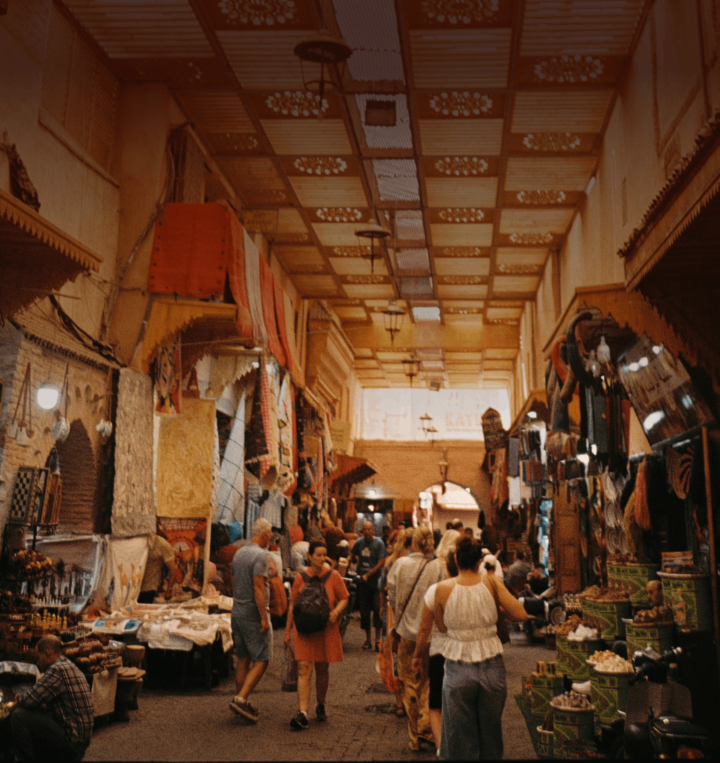 Marrakech souk walkway