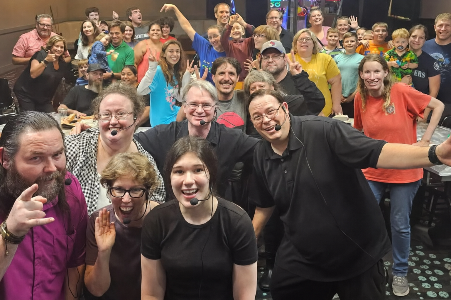 ZingerZ comedy club cast performing on stage