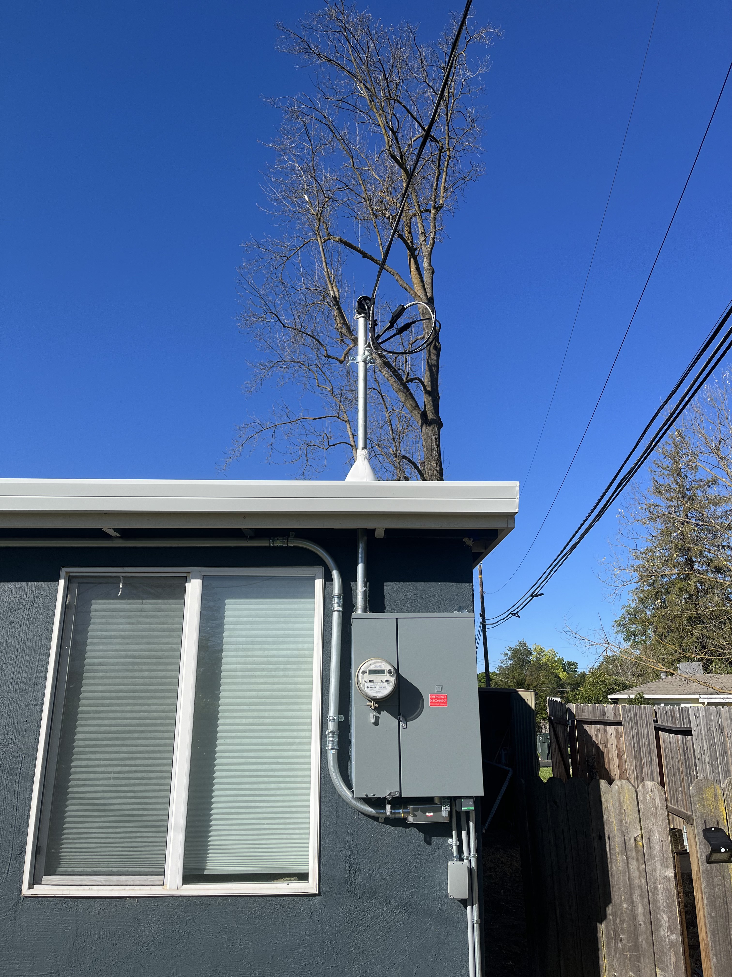 Completed electrical work with clean device installation