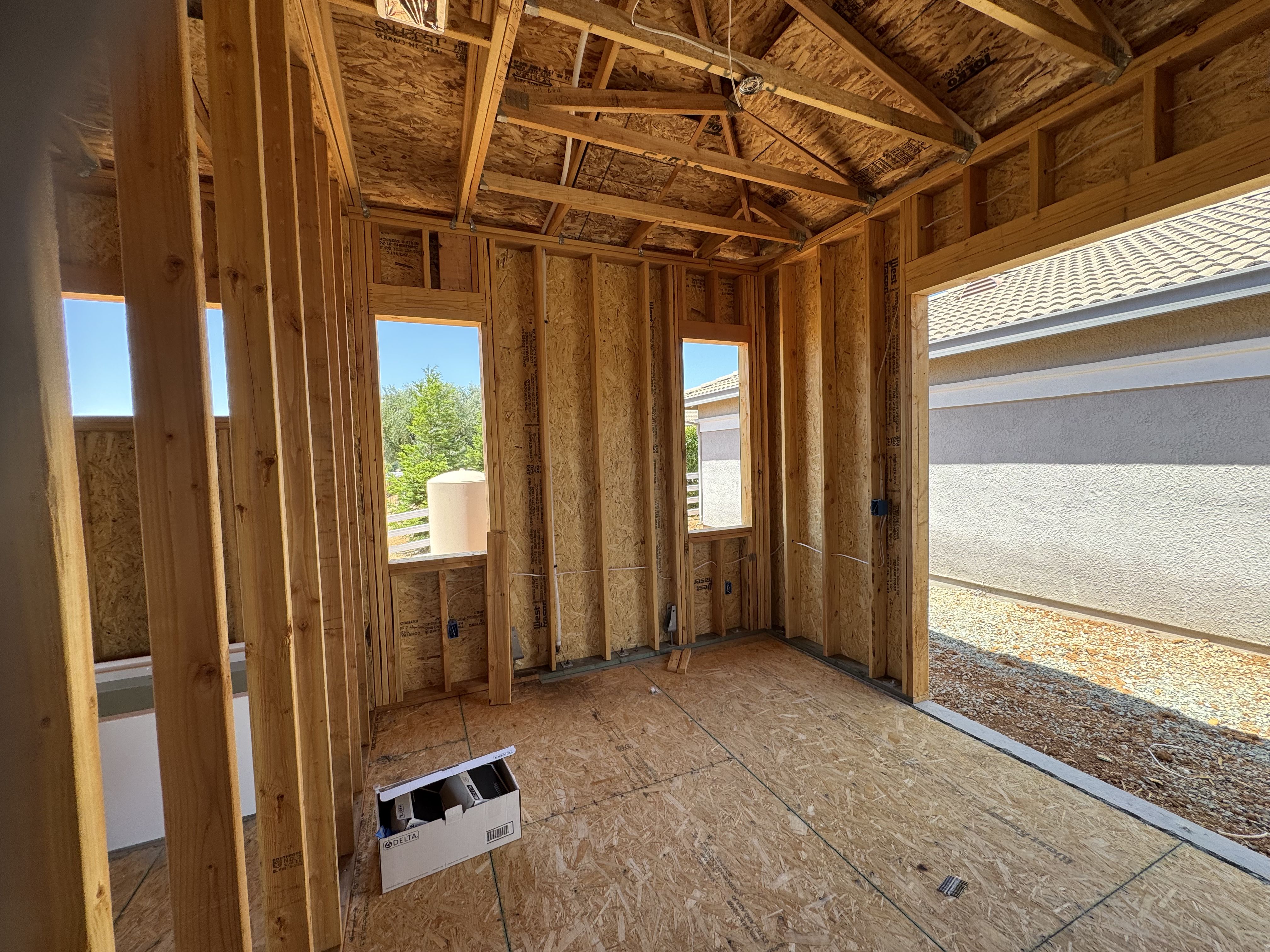 Commercial build-out with new circuits and wiring