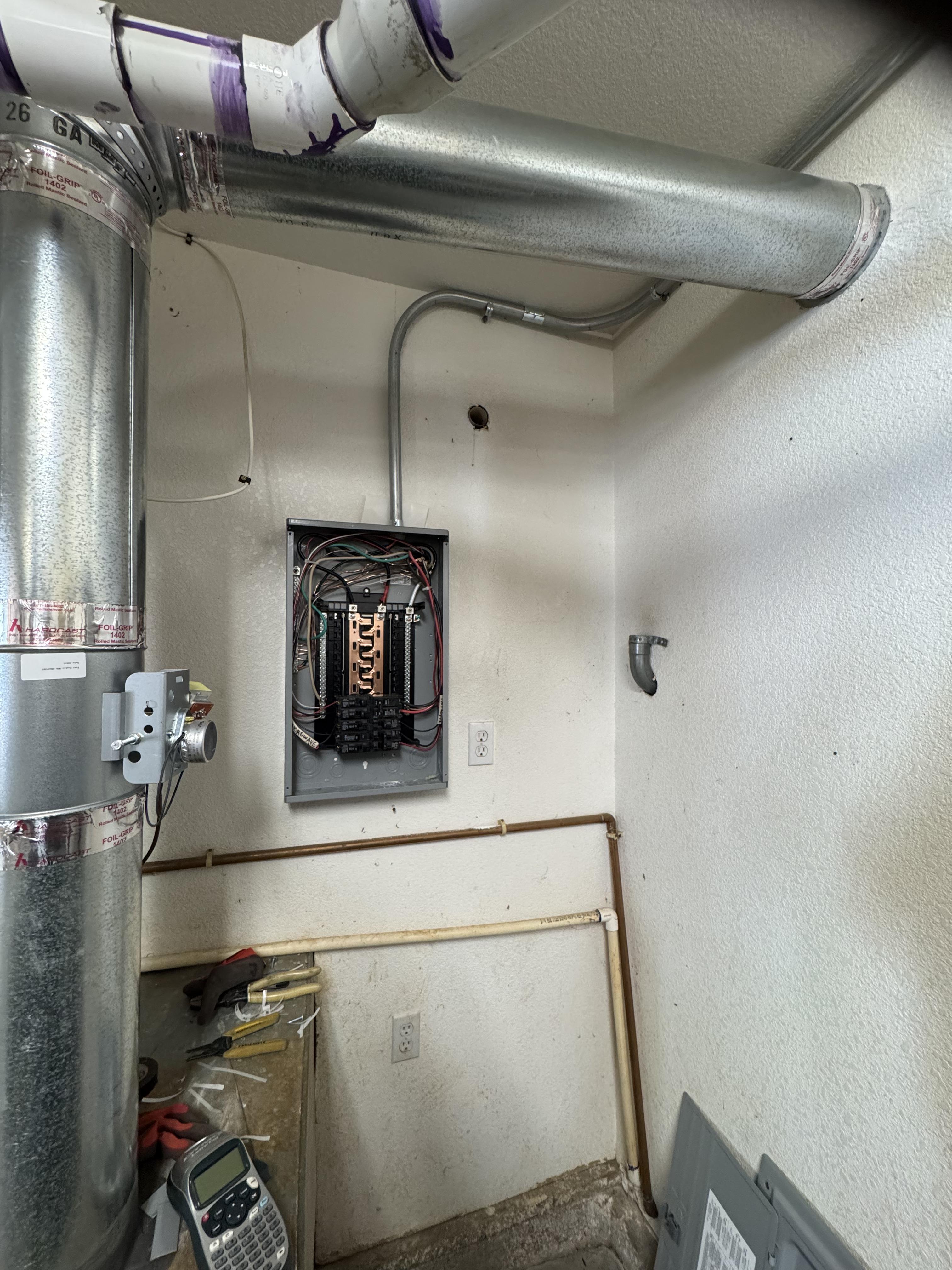 EV charger installation with clean conduit run