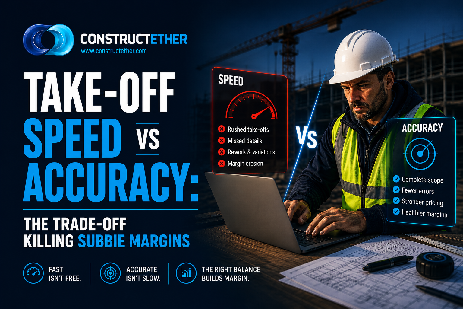 Subbie Take-Off Accuracy: The Margin Trade-Off