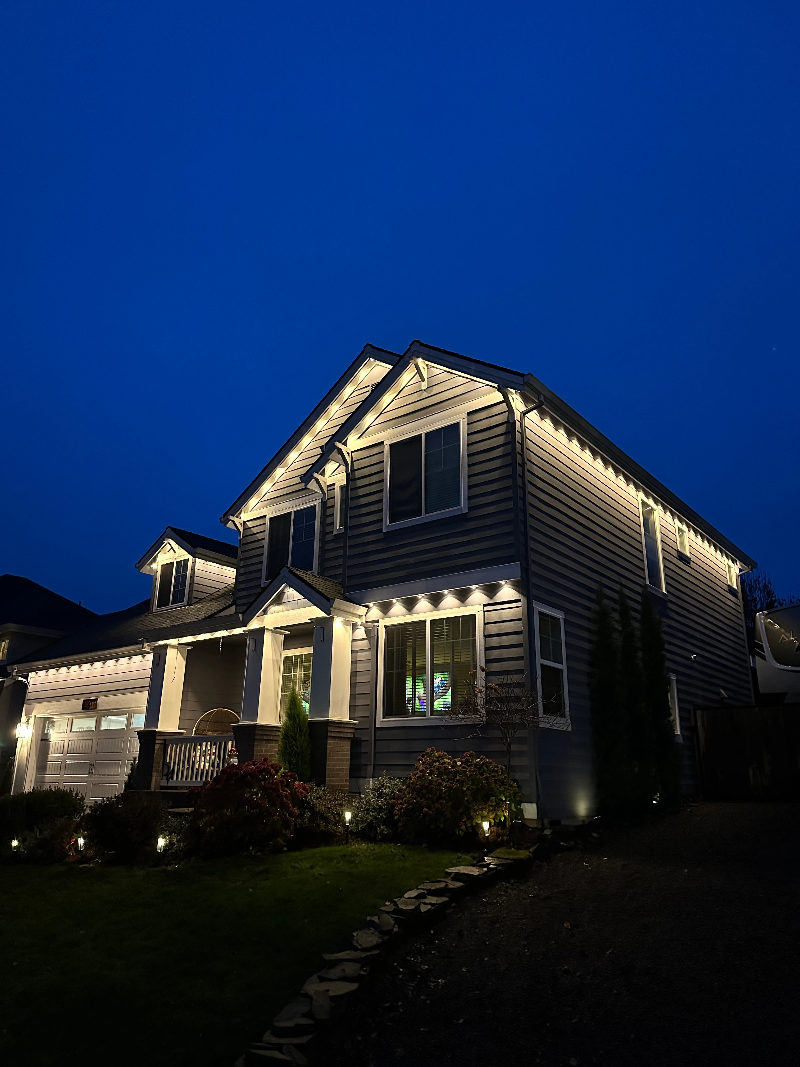 Permanent Govee lighting installation — RGB • Happy Valley, OR