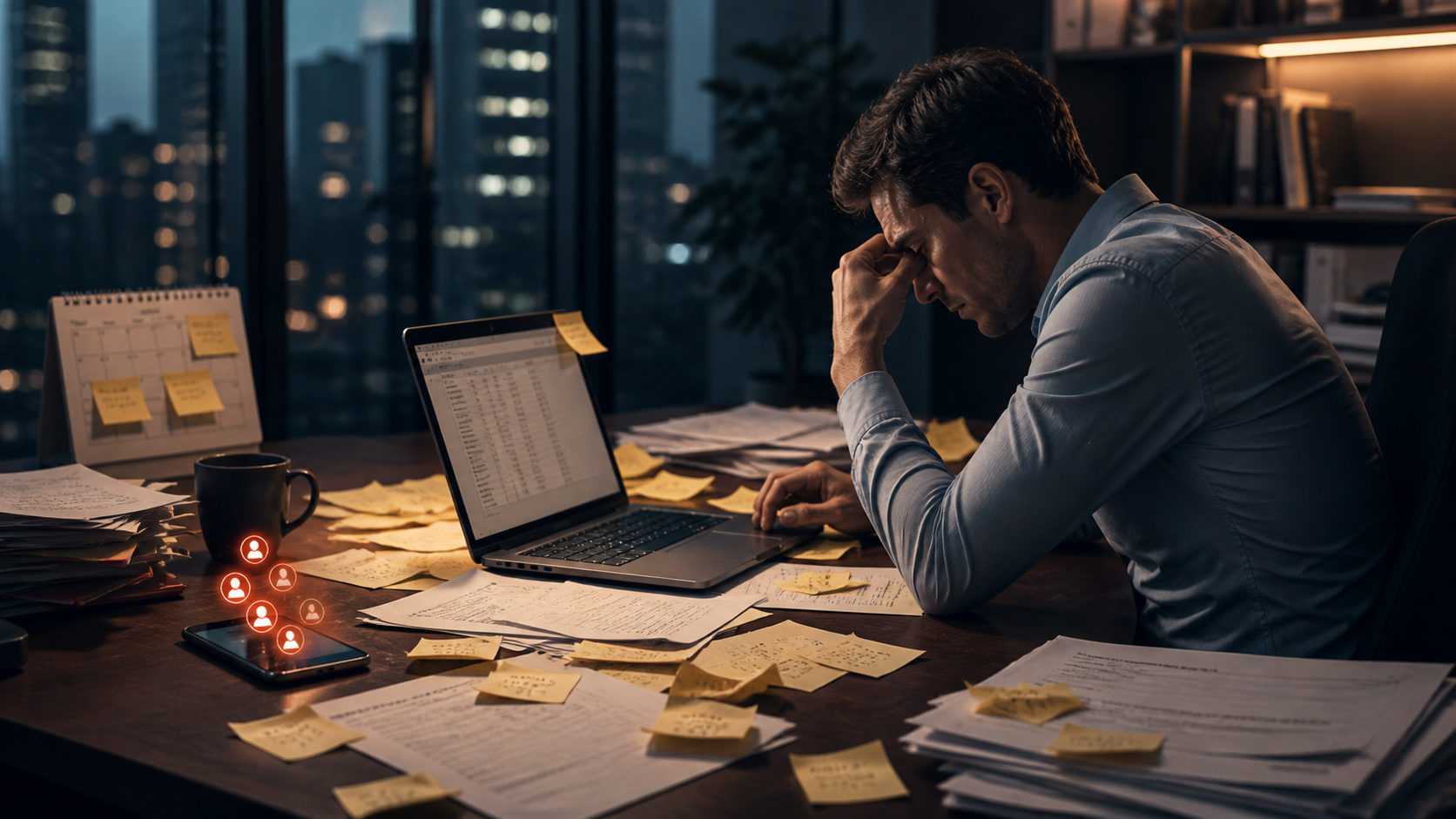 Manual follow-up workflow automation showing delayed lead response problem