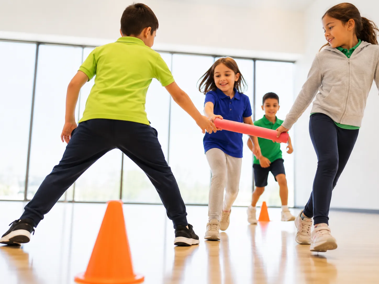 Kids playing a game in the gym