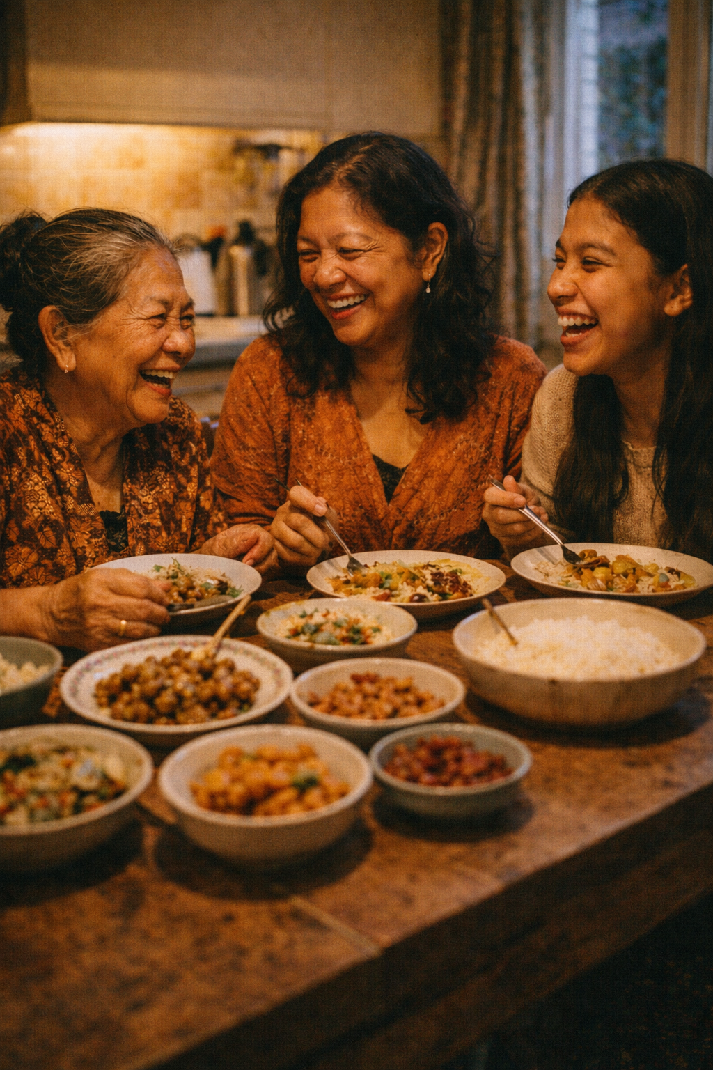 Vrouw kijkt naar oude foto's