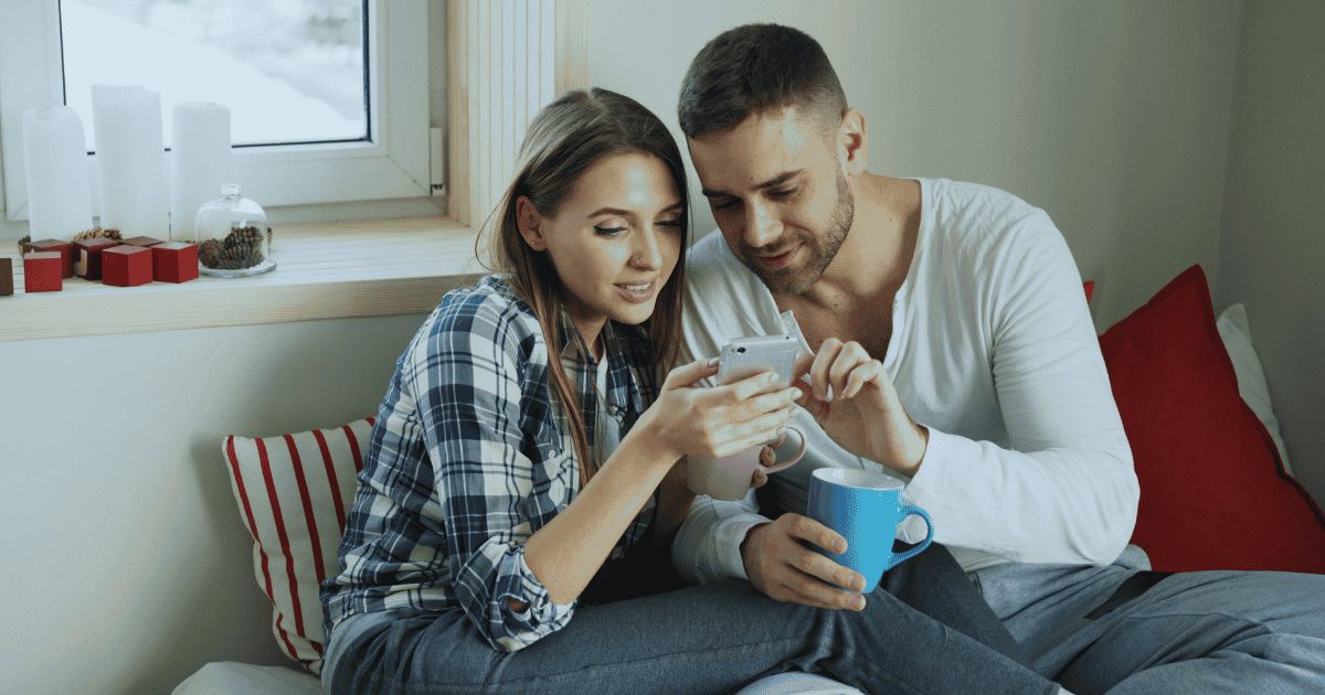 Couple reviewing their healthcare options