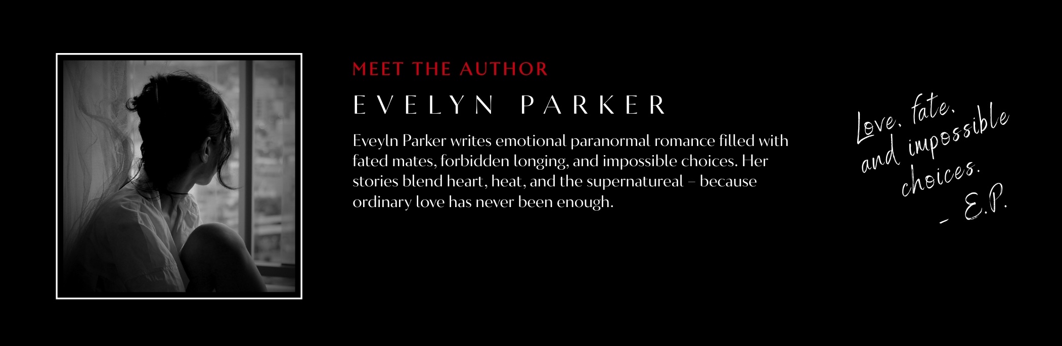 Meet the author, Evelyn Parker