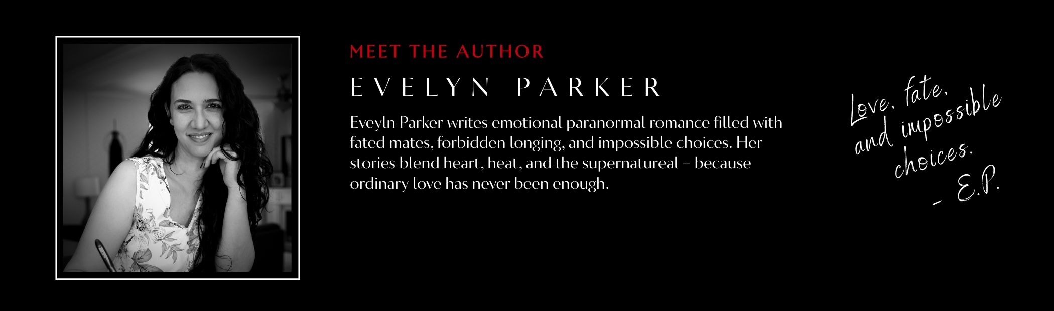 Meet the author, Evelyn Parker
