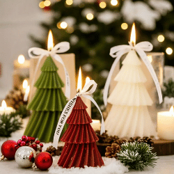 Velas artesanales navideñas