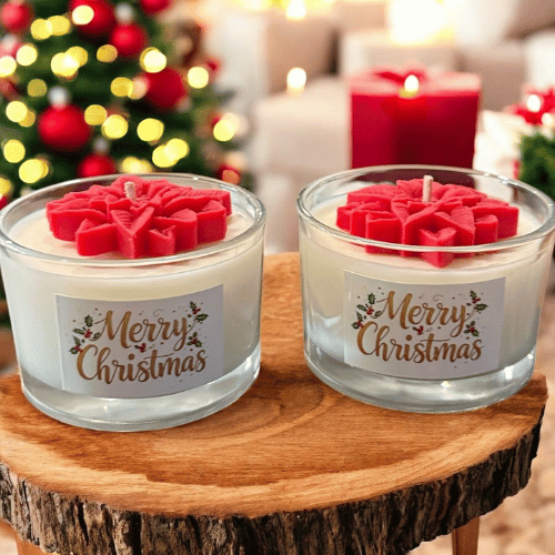 Velas artesanales navideñas