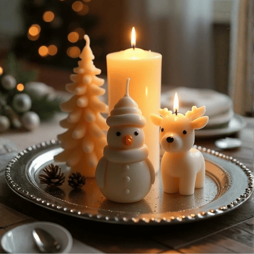 Velas artesanales navideñas