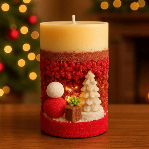 Velas artesanales navideñas