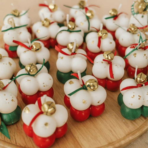Velas artesanales navideñas