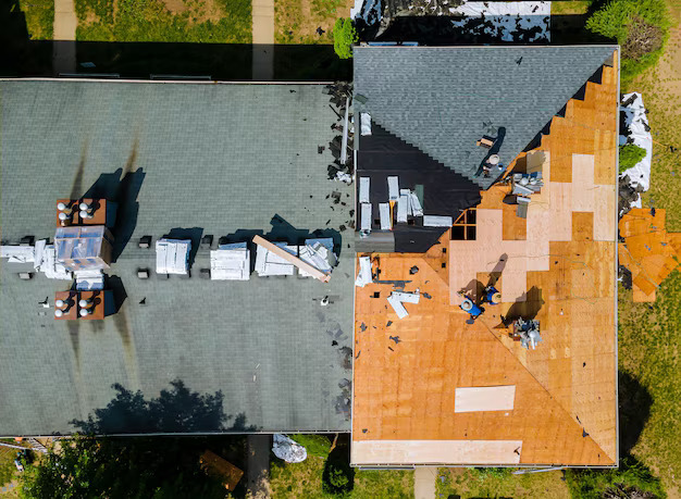 New residential roof installation