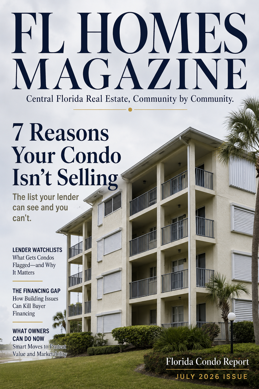 Why Your Florida Condo Isn't Selling — FL Homes Magazine, Florida Condo Report, July 2026