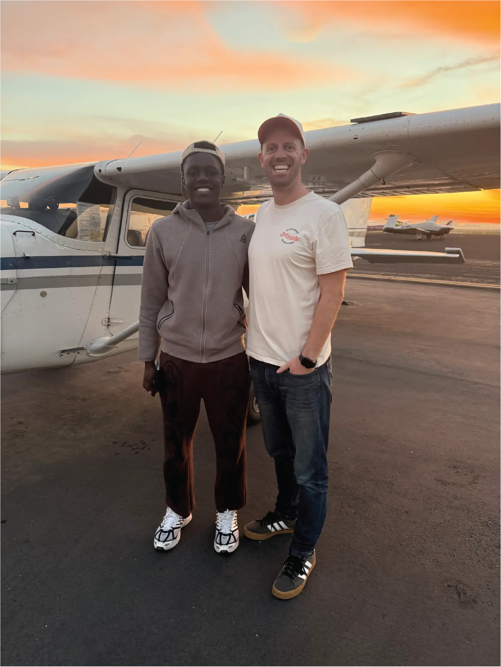 Private pilot student training flight at Lincoln Regional Airport