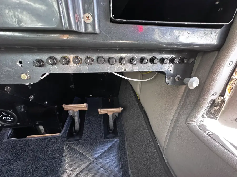 Beech Baron CoPilot Side Rudder Pedals