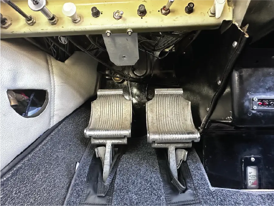 Beech Baron Pilot Side Pedals