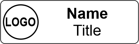 Name tag with logo example