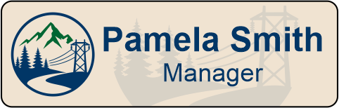 Full color name tag example