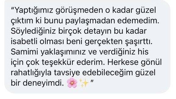 Danışan yorumu