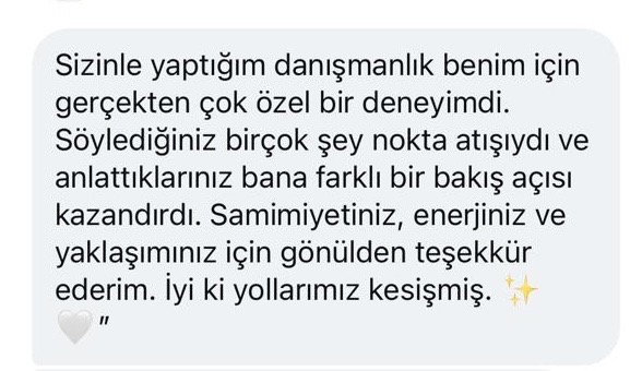 Danışan yorumu