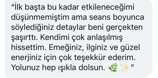 Danışan yorumu