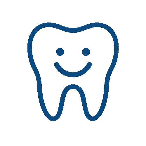 Icon lächelnder Zahn – Kinderzahnheilkunde & Psychopädie