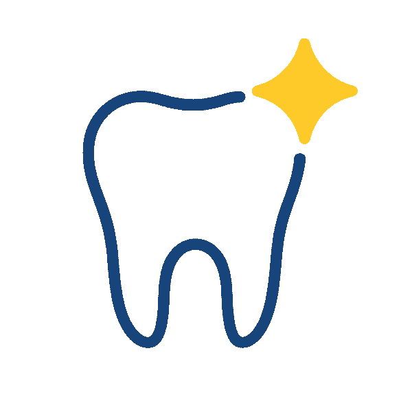 Icon strahlender Zahn - Behandlung aus einer Hand