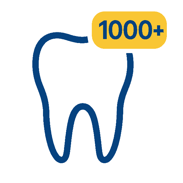 Icon Zahn mit 1000 Plus – über 1000 erfolgreiche Implantate in Fürstenfeldbruck