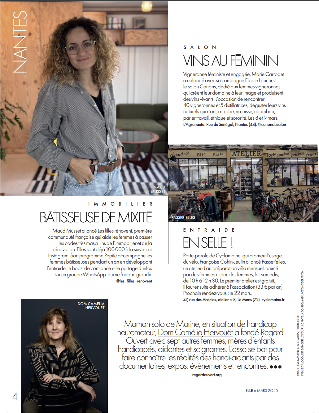 Portrait de Maud dans le magazine ELLE