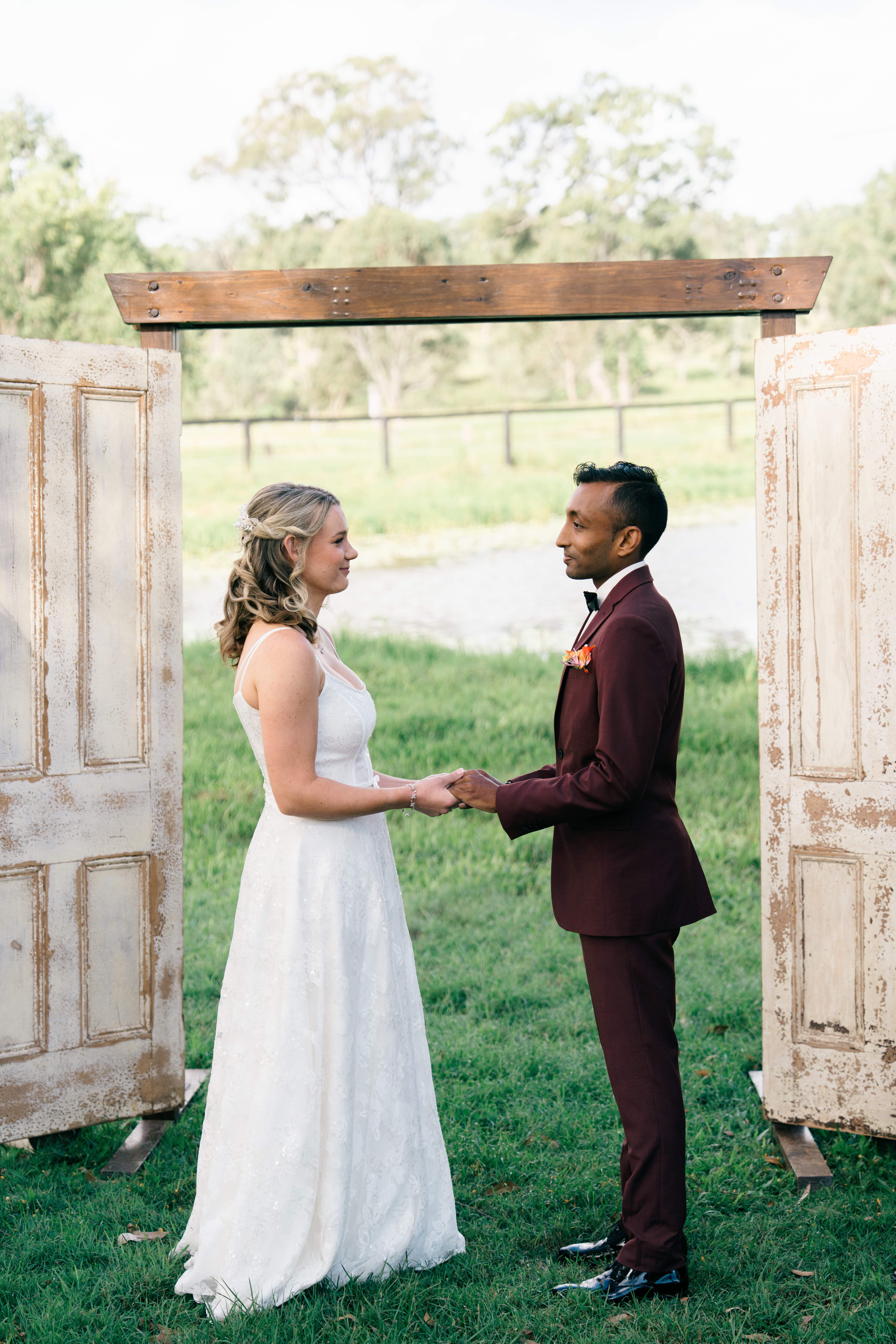 Wedding ceremony at Delaneys Estate