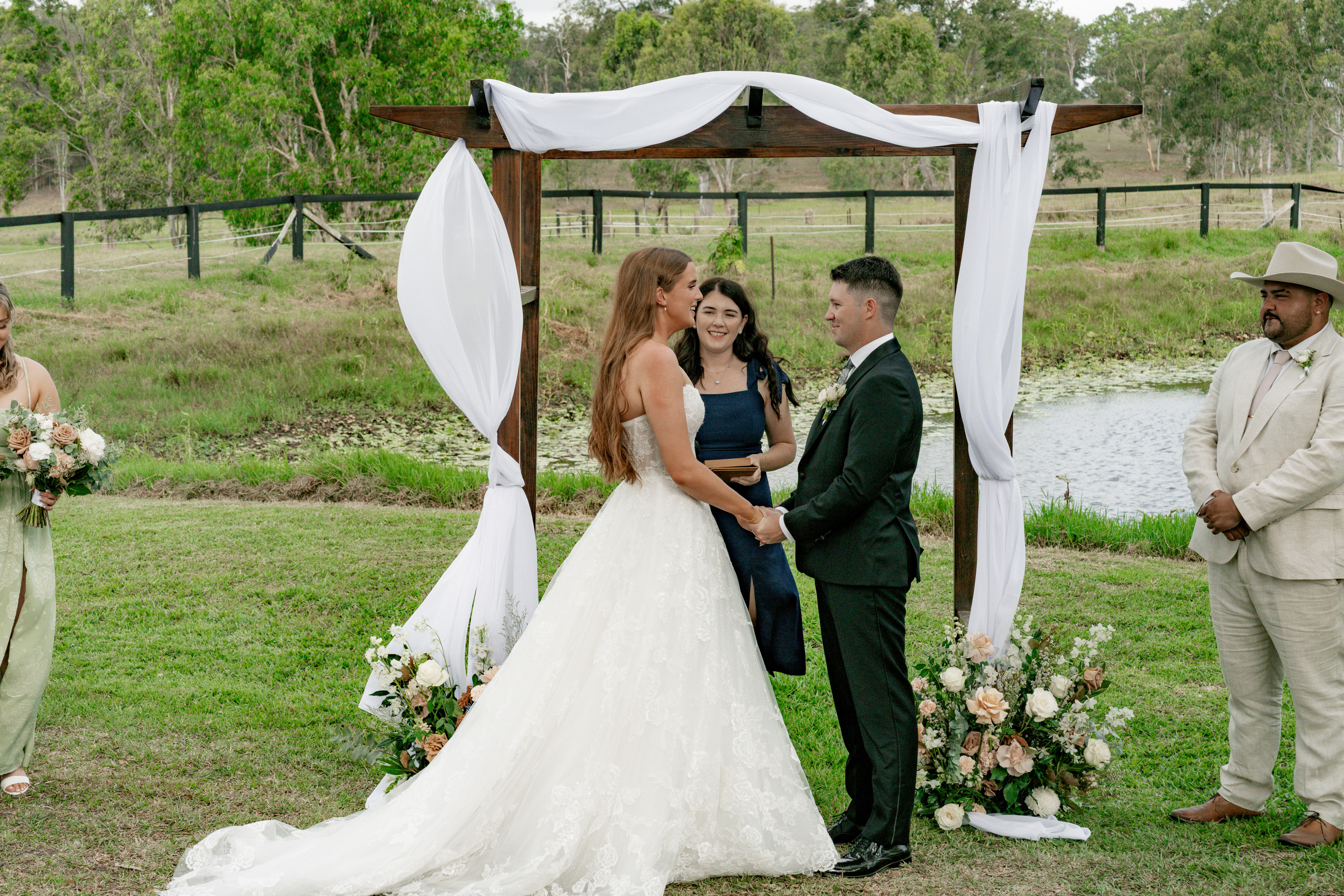 Wedding ceremony in the countryside
