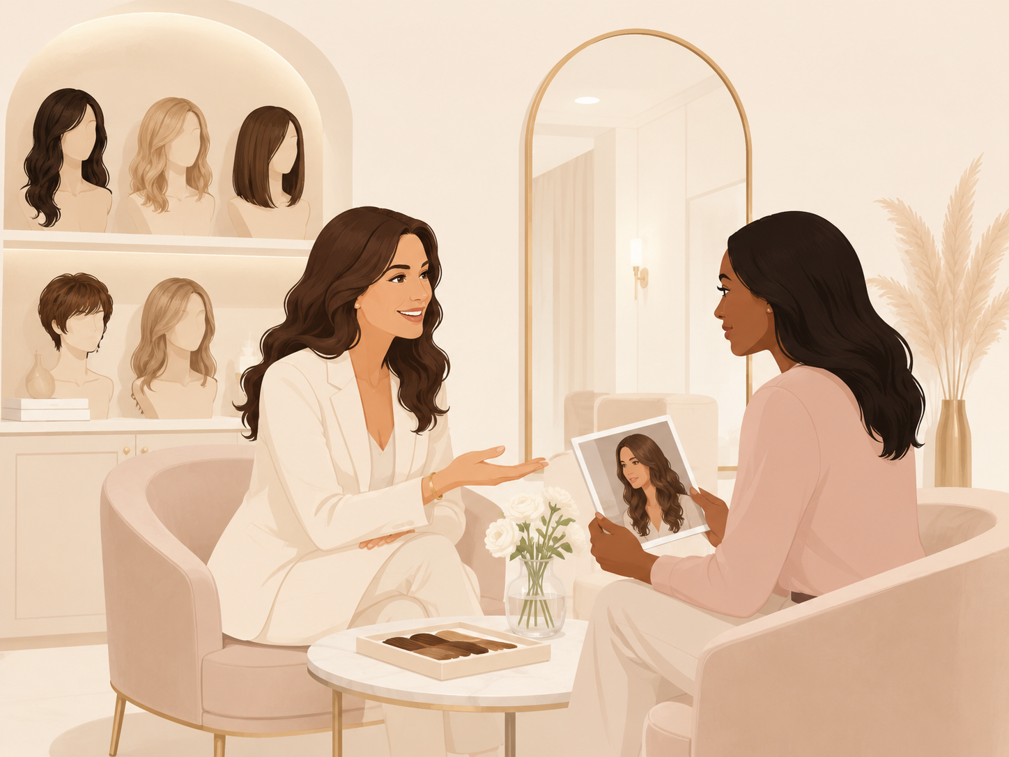 Private consultation with a wig specialist