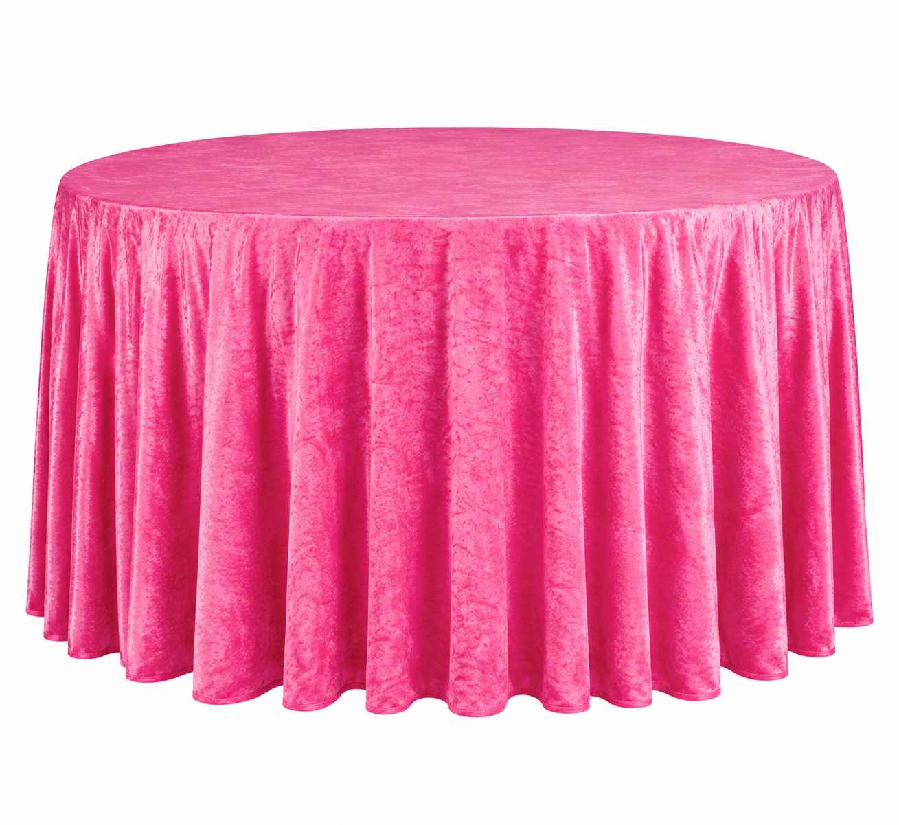 Velvet 120 Round Tablecloth Fuchsia