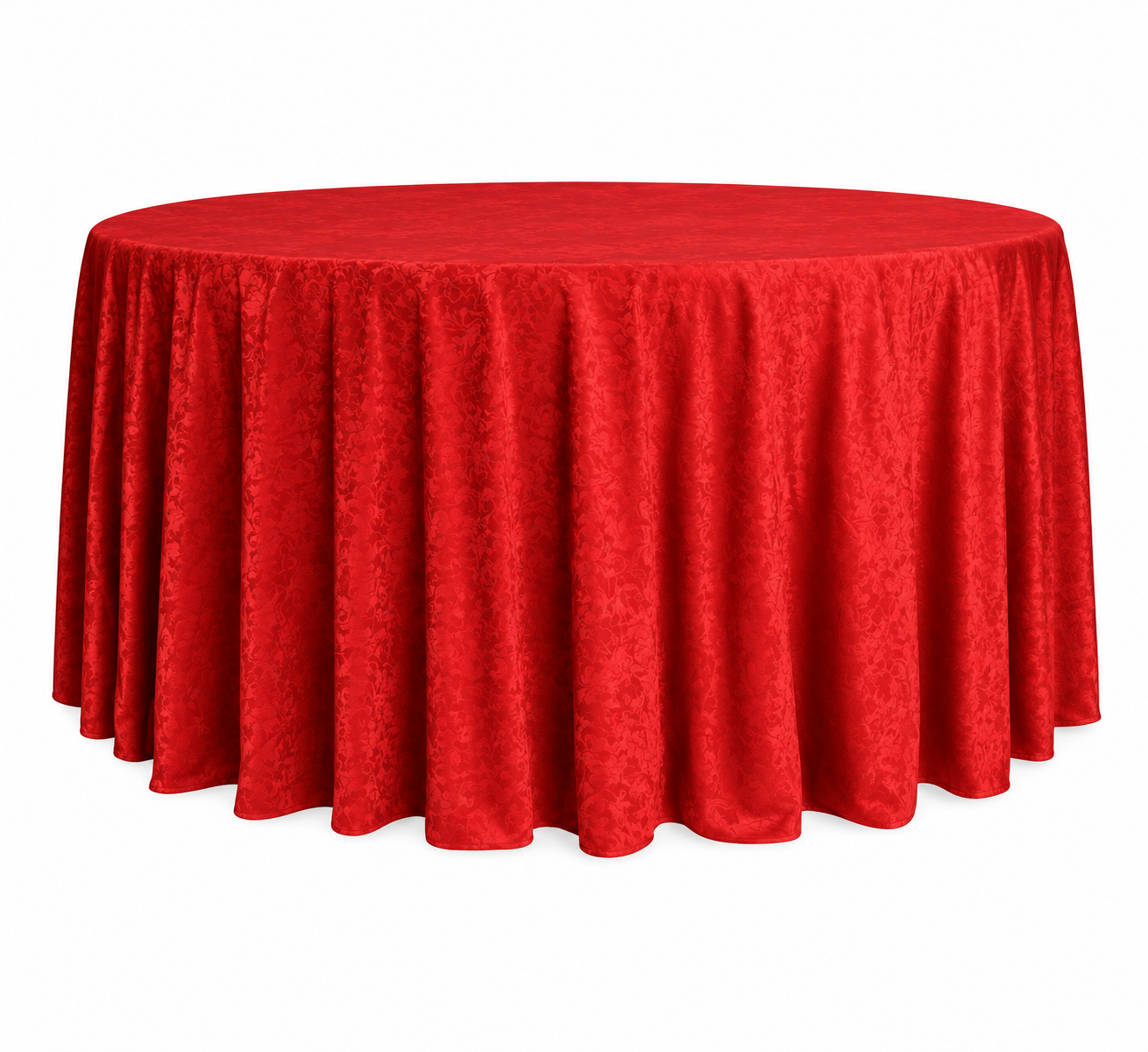 Velvet 120 Round Tablecloth Red