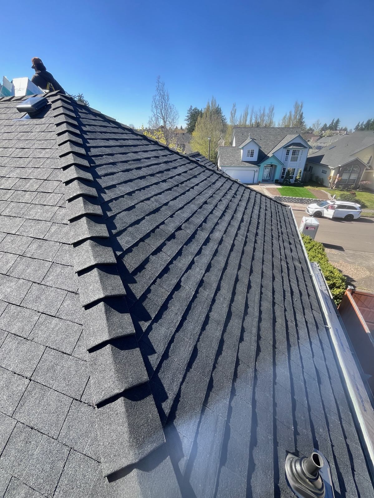 Oregon Coast home roof replacement in progress
