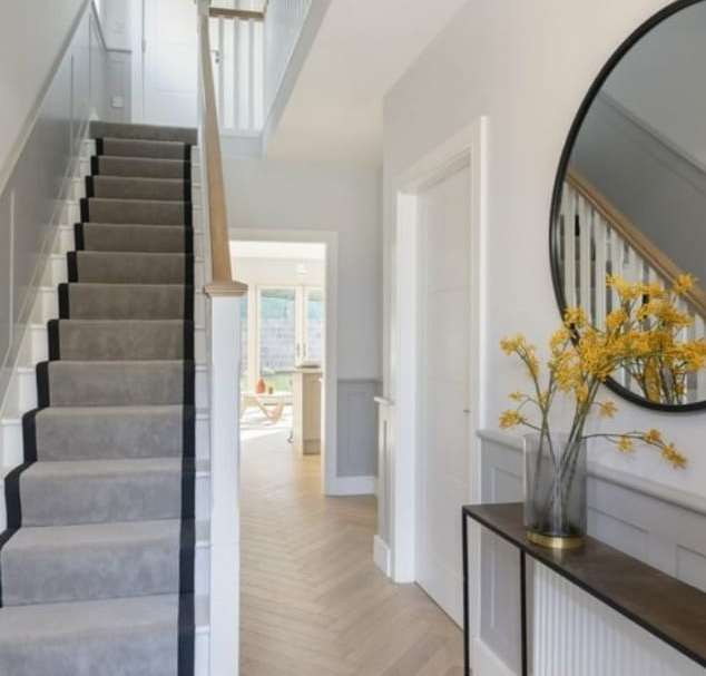 Kitchen within a completed home at the Whitethorn residential development