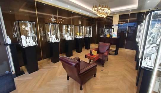 Completed interior of the Oscar Graves flagship retail store
